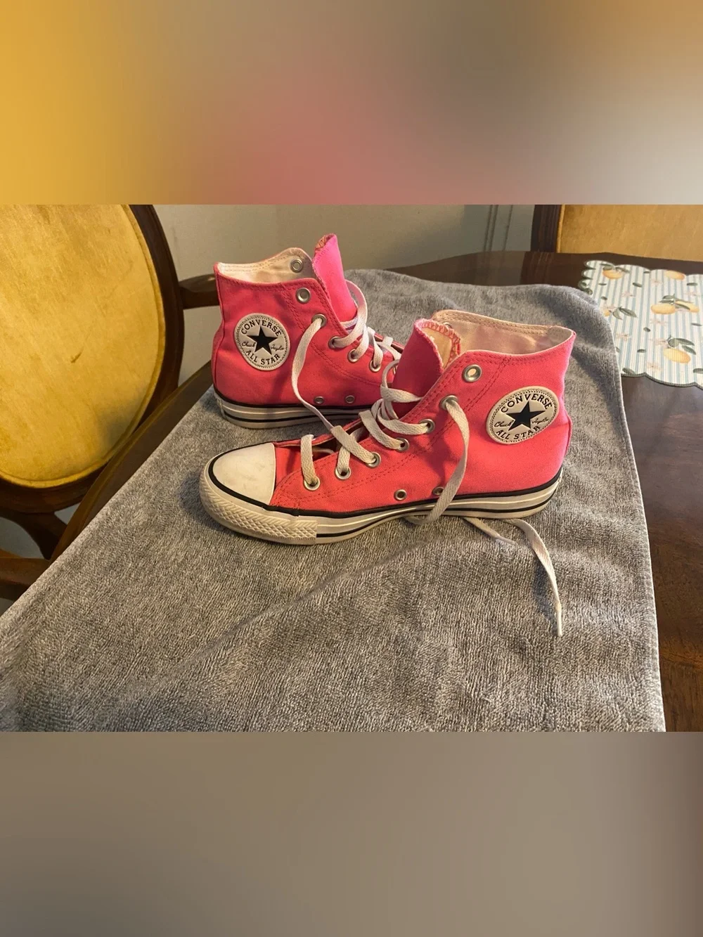 Converse Pink High-Top Canvas Sneakers - Picture 3 of 4